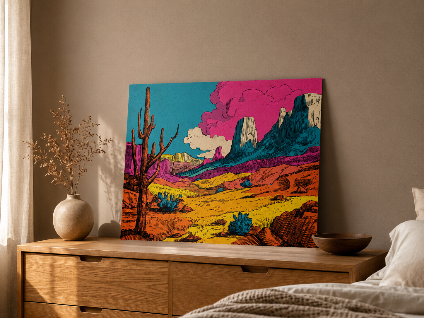 Wandamark hero mockup - Canyon Ledger III Poster