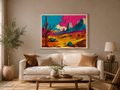 Wandamark hero mockup - Canyon Ledger III Framed Print