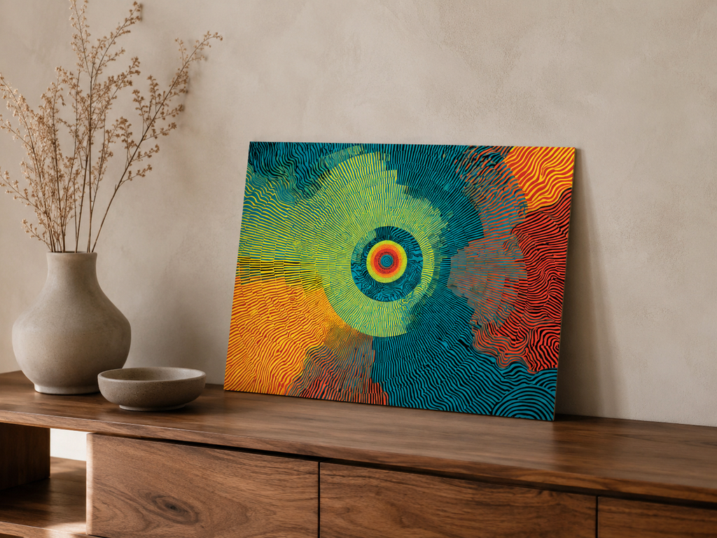 Wandamark hero mockup - Resonance Wheel Poster