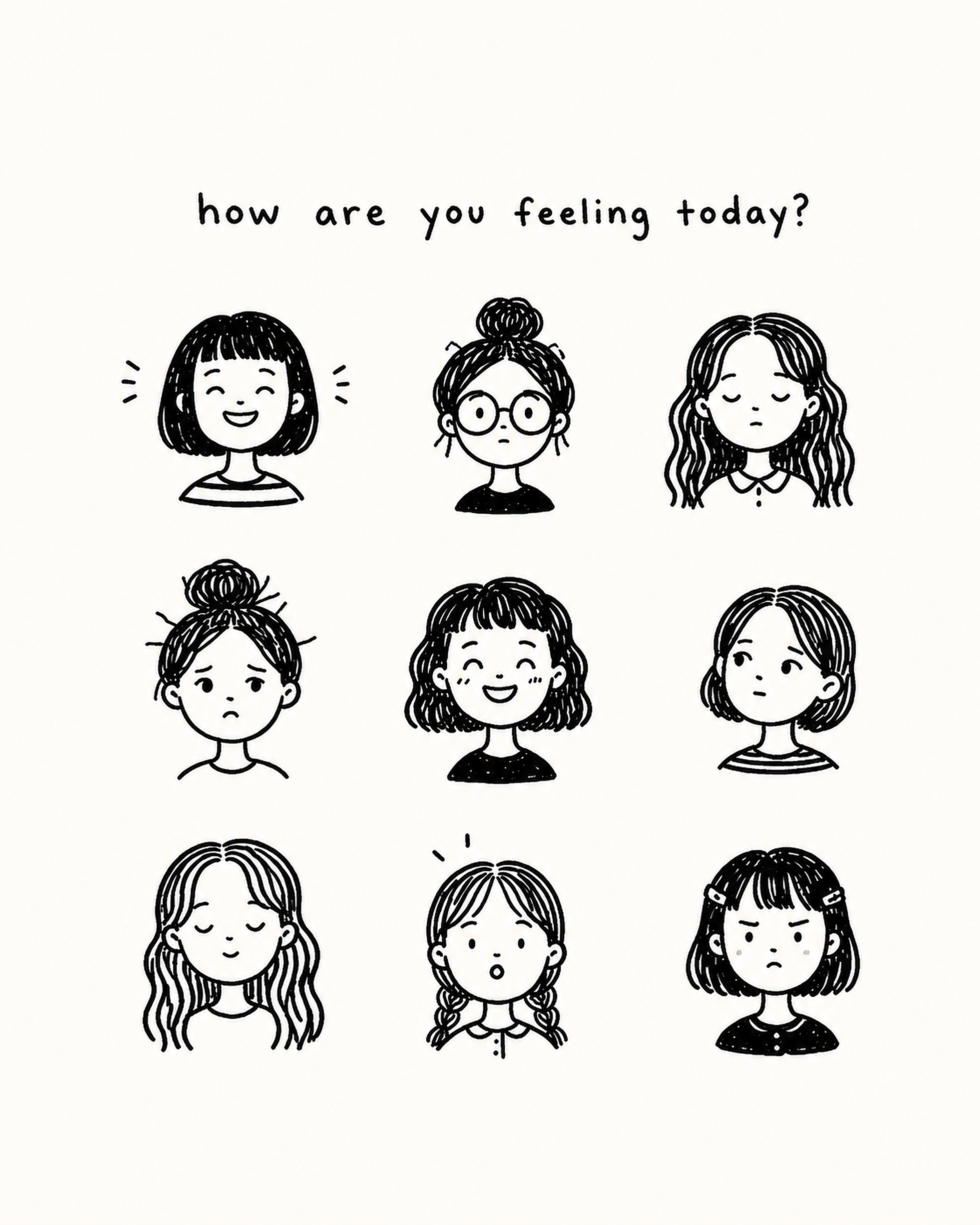 How Are You Feeling Today? Digital Wall Art Print