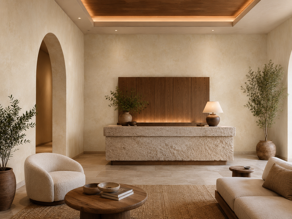 Warm Ivory Beige Limewash room mockup 5