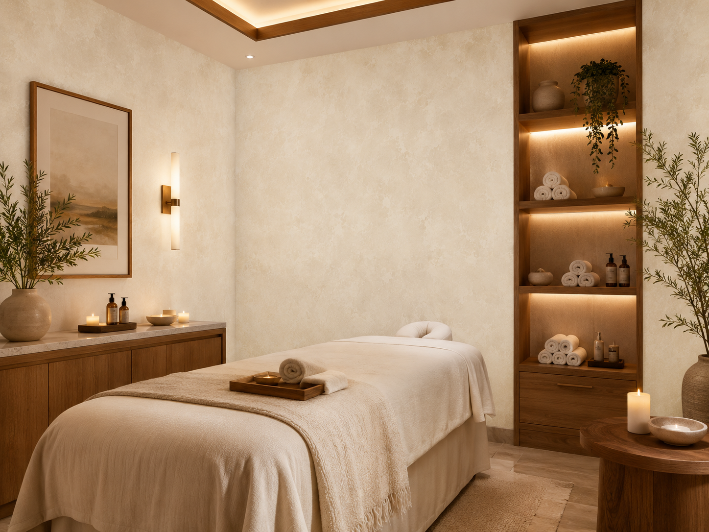 Warm Ivory Beige Limewash room mockup 6