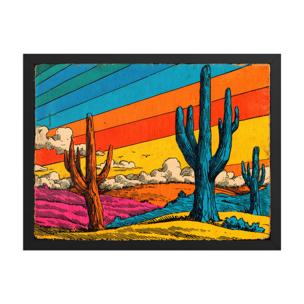 Printful production mockup - Canyon Ledger II Framed Print