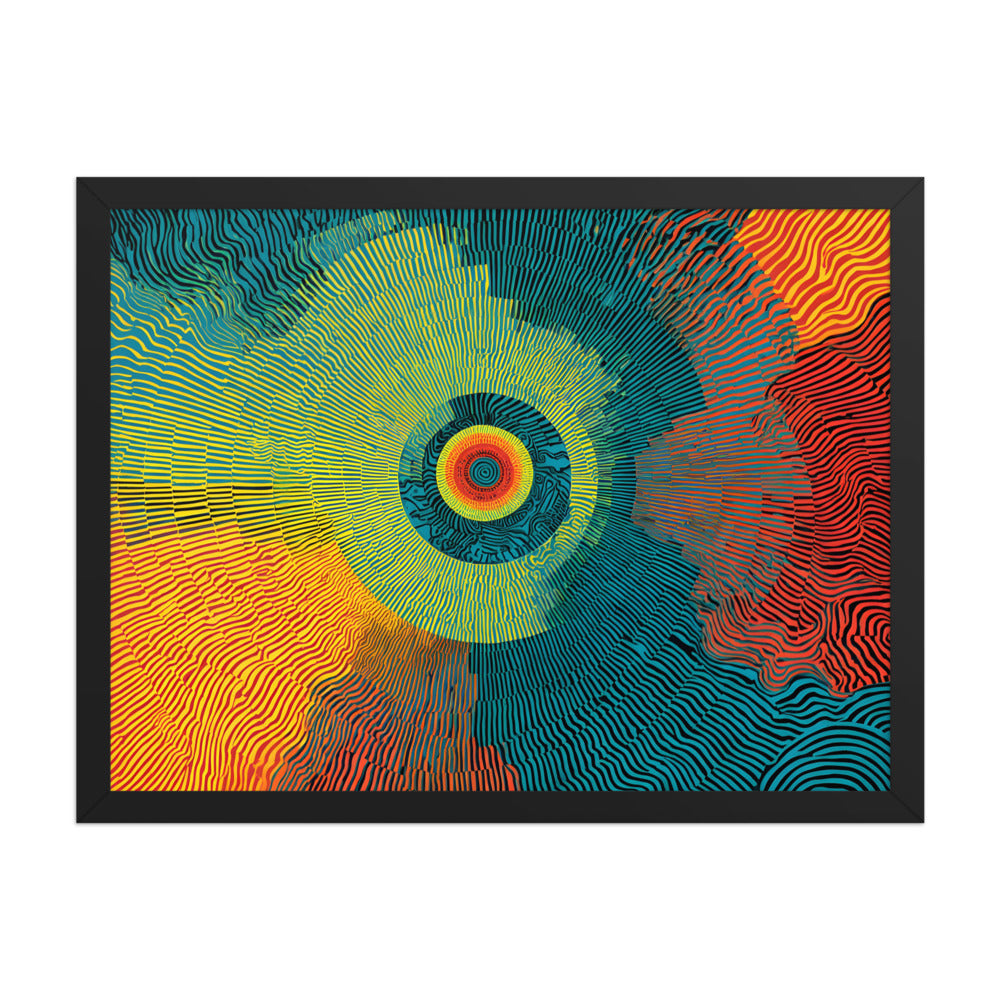 Printful production mockup - Resonance Wheel Framed Print