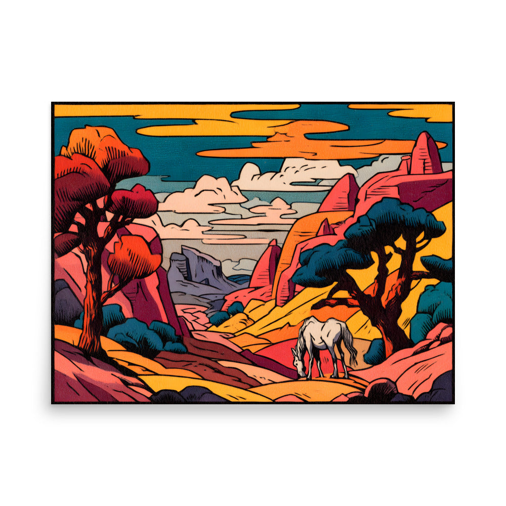 Printful production mockup - Canyon Ledger I Poster