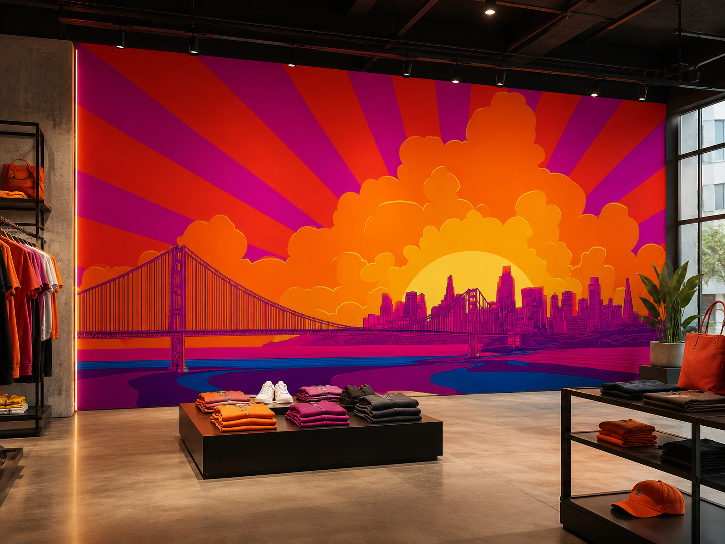 Retail Wall Art, Murals, Rugs & Storefront Decor